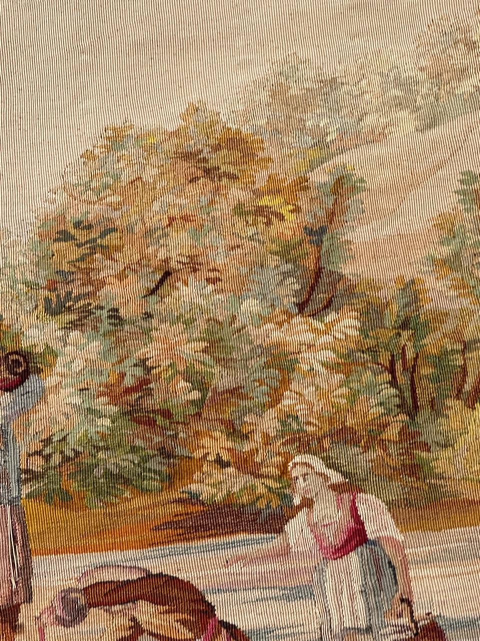 Bobyrug’s Wonderful Fine Antique French Aubusson Tapestry For Sale 2