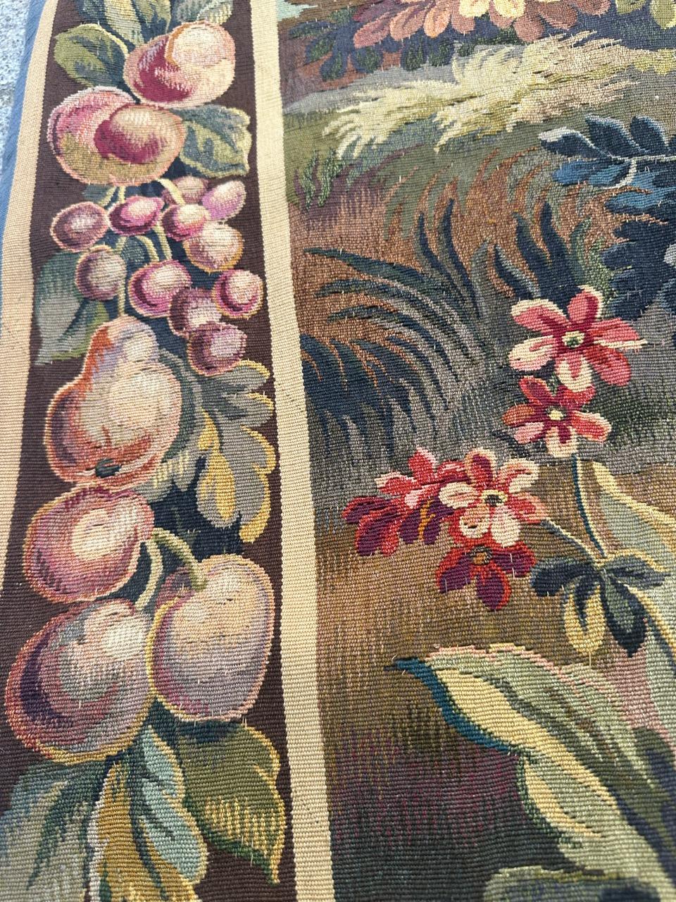 Bobyrug’s Wonderful Fine Antique French Aubusson Tapestry 3