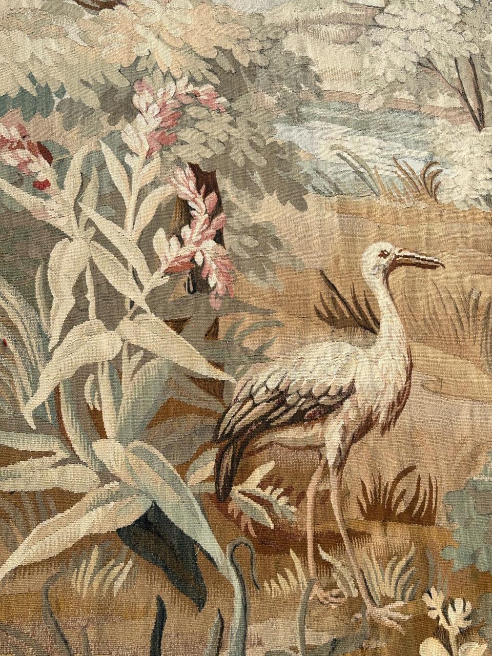 Bobyrug's Wonderful Fine Antique French Aubusson Tapestry (Tapisserie d'Aubusson française ancienne) en vente 2