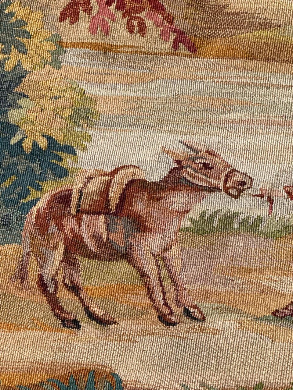 Bobyrug’s Wonderful Fine Antique French Aubusson Tapestry 3
