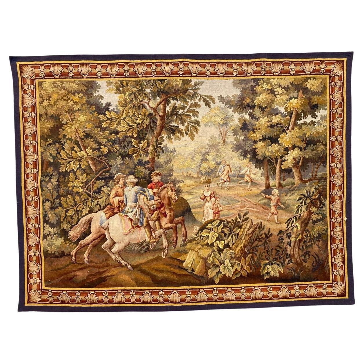 Bobyrug’s Wonderful Fine Antique French Aubusson Tapestry For Sale