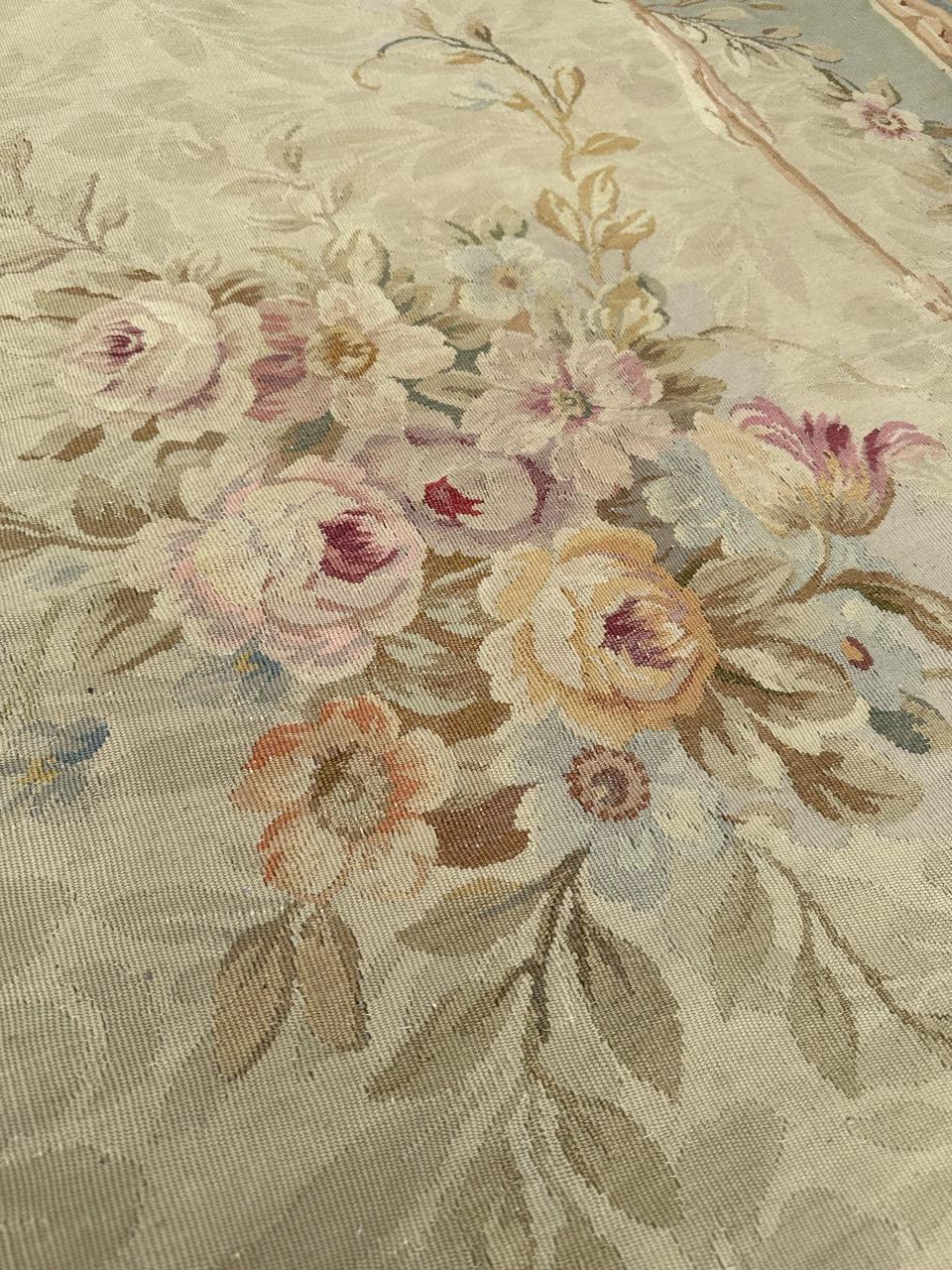 Wonderful large antique French Aubusson rug For Sale 6