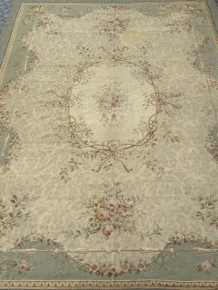 Wonderful large antique French Aubusson rug