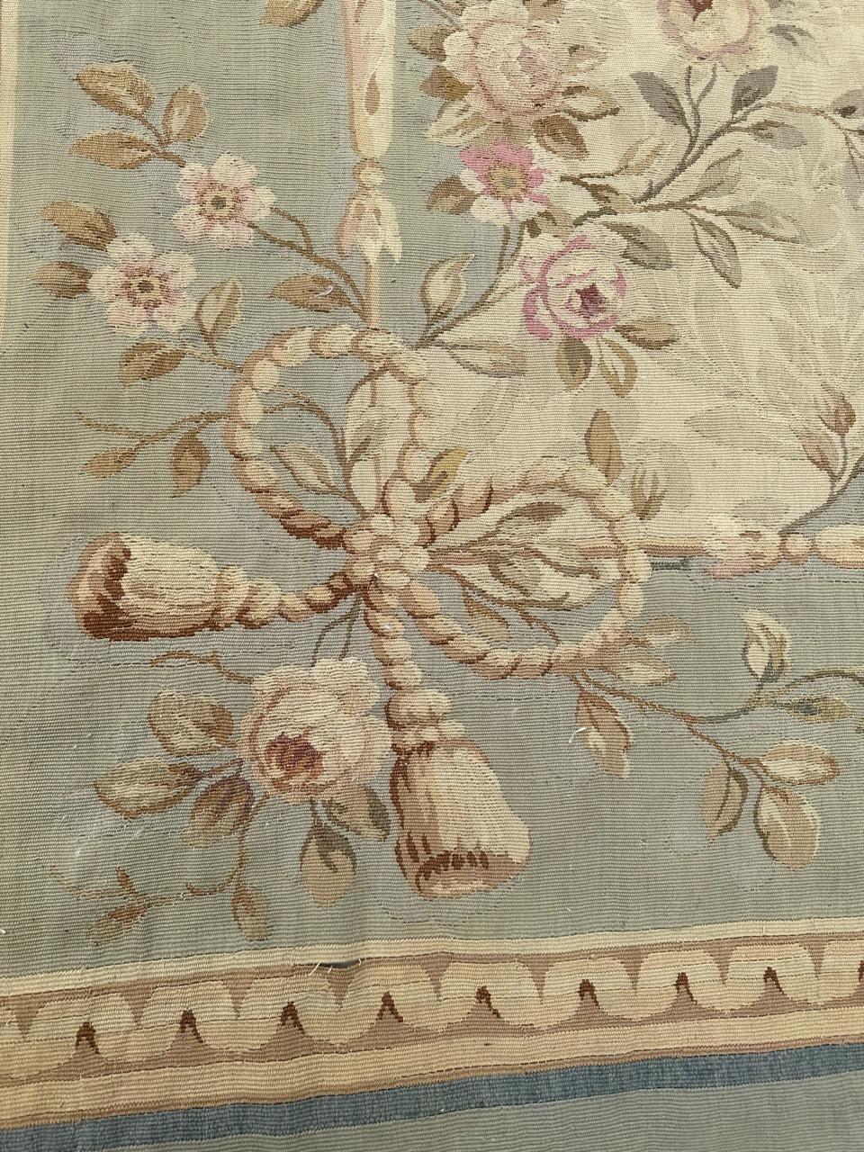 20th Century Wonderful large antique French Aubusson rug For Sale