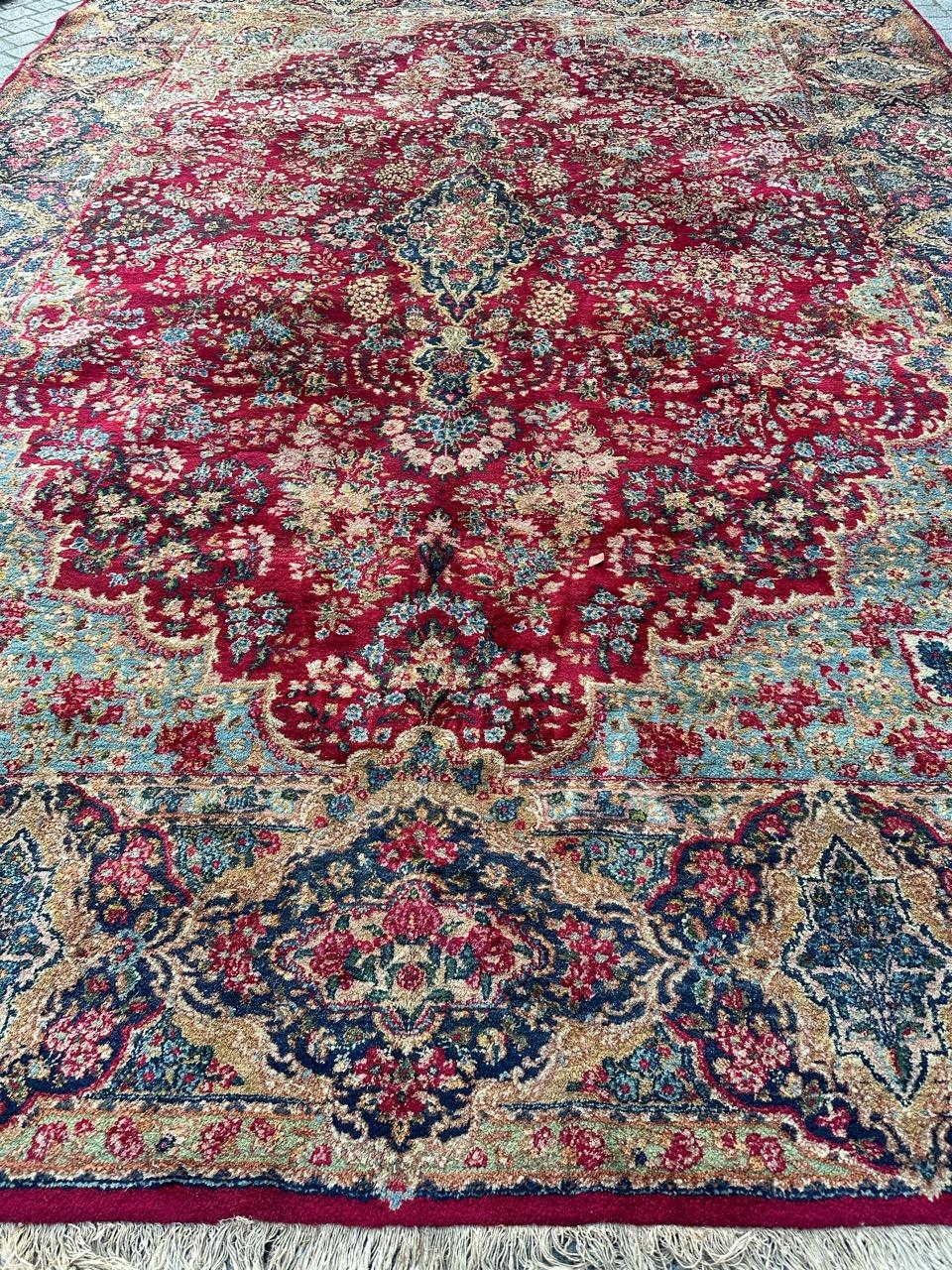 Bobyrug’s wonderful large floral design fine Kirman style rug  For Sale 3