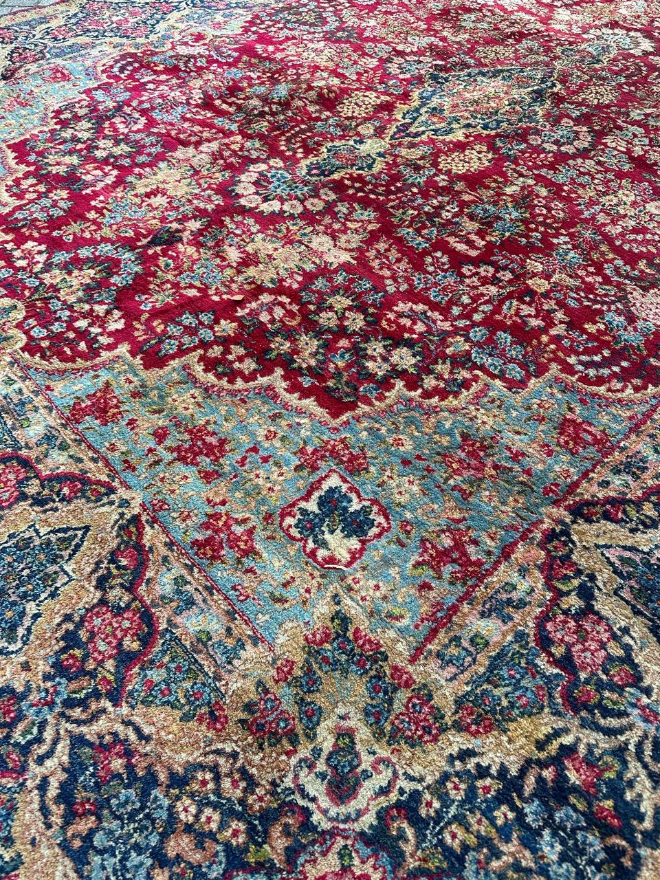 Bobyrug’s wonderful large floral design fine Kirman style rug  For Sale 4