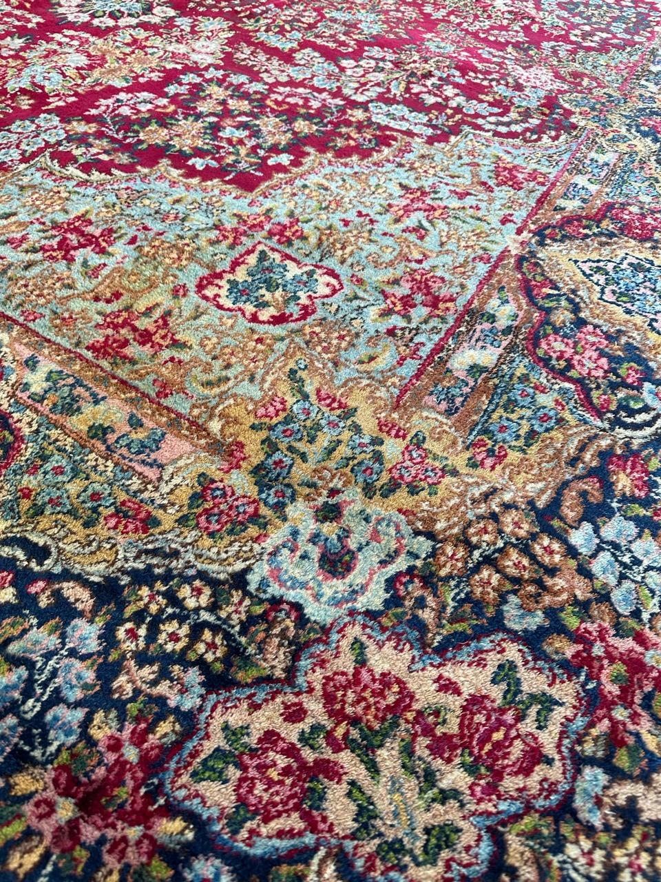 Bobyrug’s wonderful large floral design fine Kirman style rug  For Sale 5