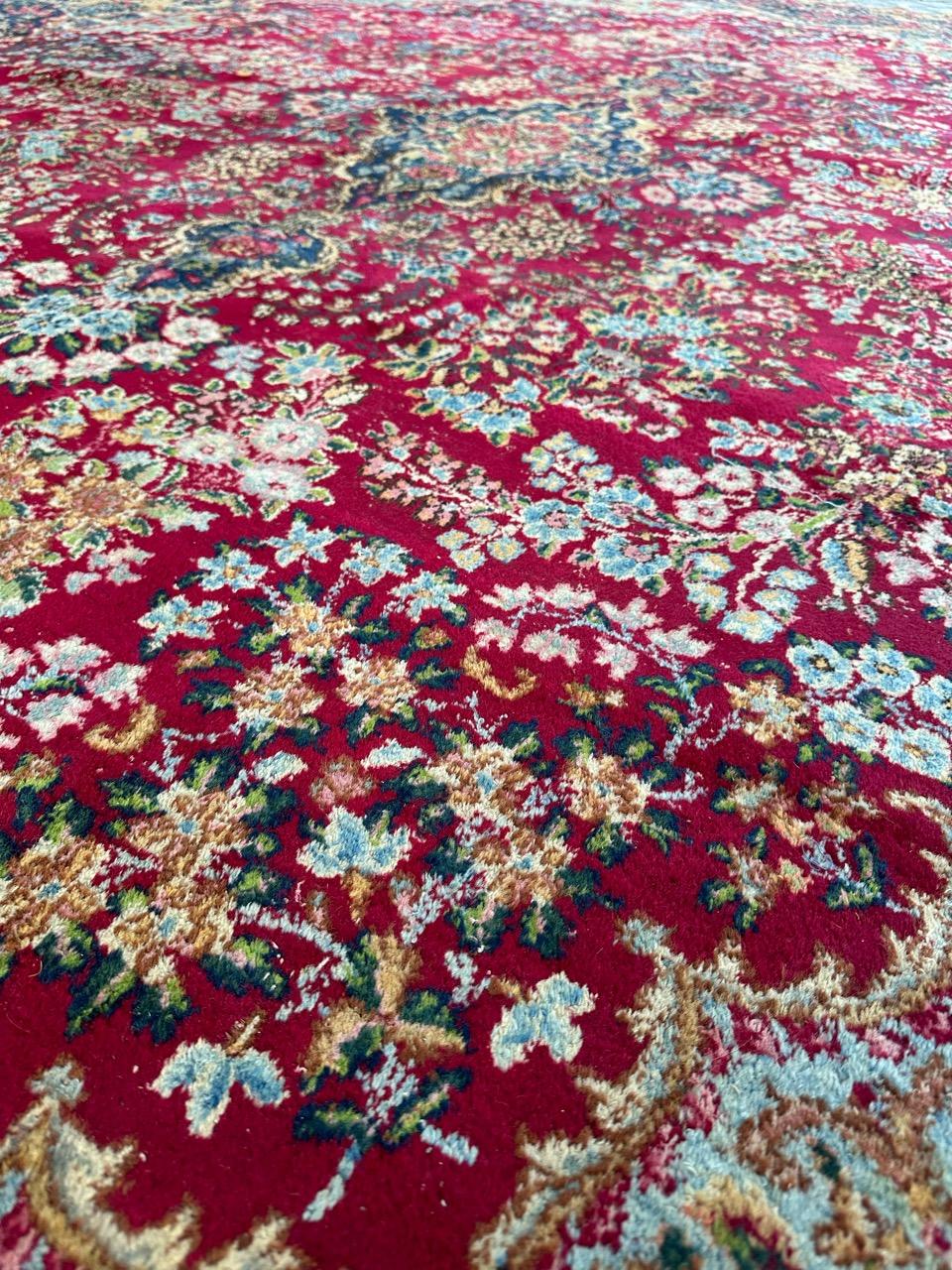 Bobyrug’s wonderful large floral design fine Kirman style rug  For Sale 11