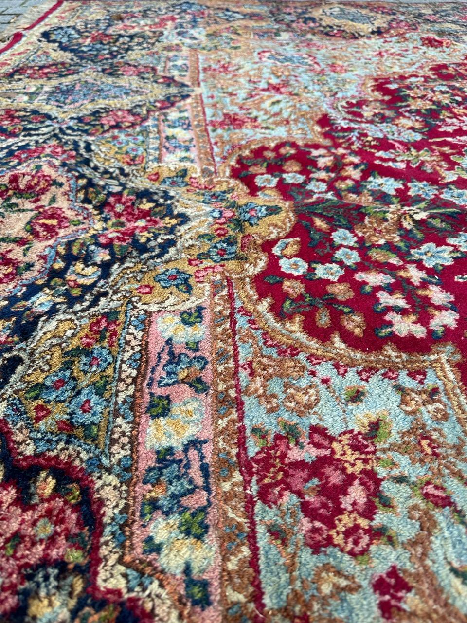 Bobyrug’s wonderful large floral design fine Kirman style rug  For Sale 12