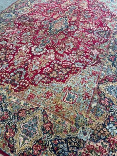 Bobyrug’s wonderful large floral design fine Kirman style rug