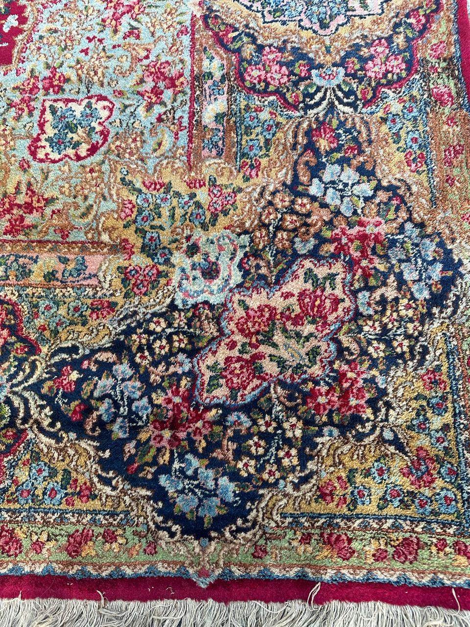 Indian Bobyrug’s wonderful large floral design fine Kirman style rug  For Sale