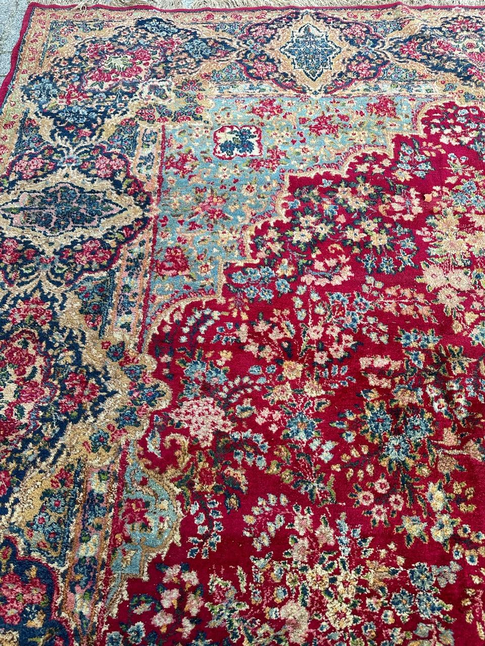 Bobyrug’s wonderful large floral design fine Kirman style rug  For Sale 1