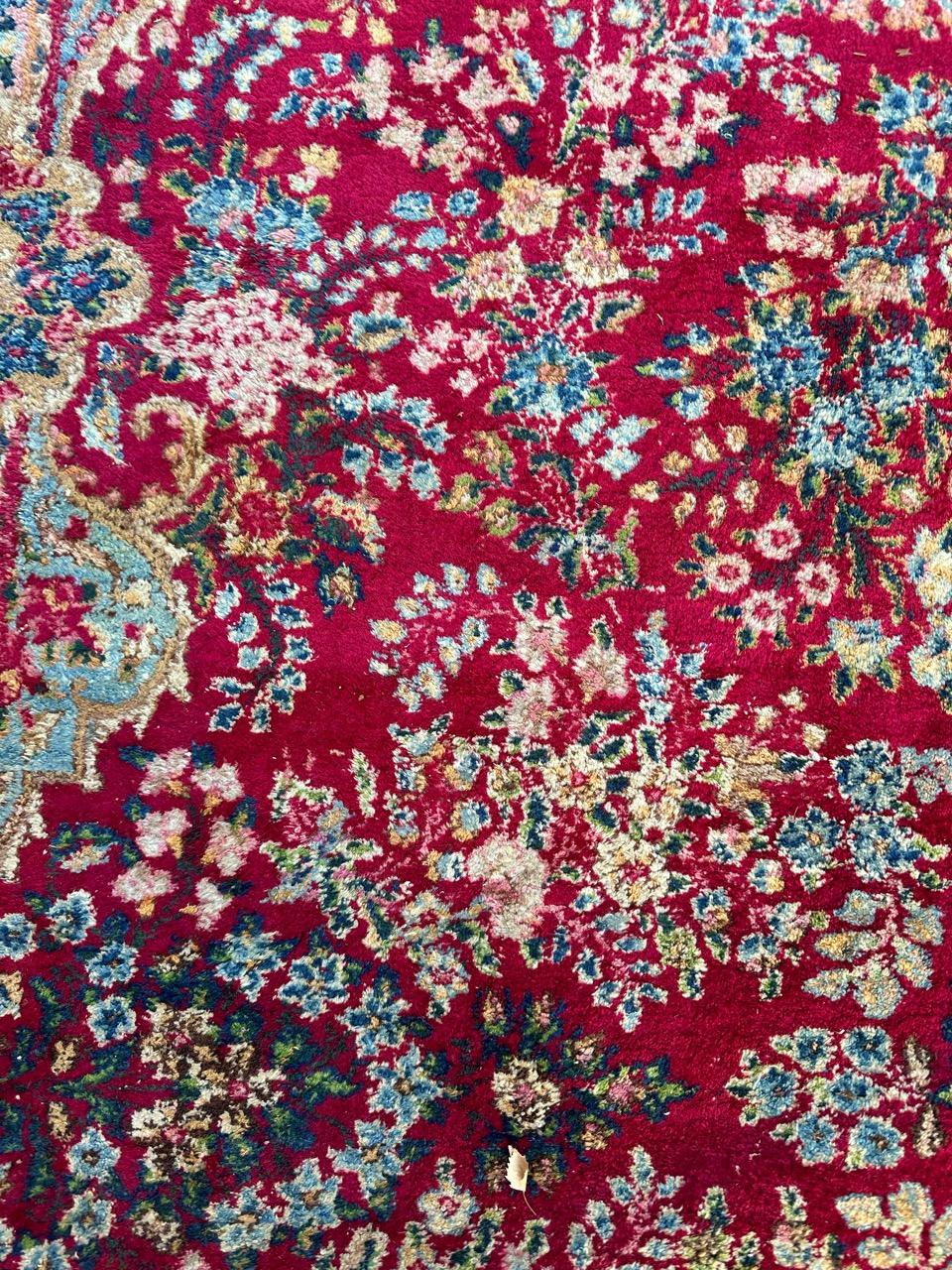 Bobyrug’s wonderful large floral design fine Kirman style rug  For Sale 2