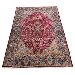 Vintage Bobyrug’s wonderful large floral design fine Kirman style rug 
