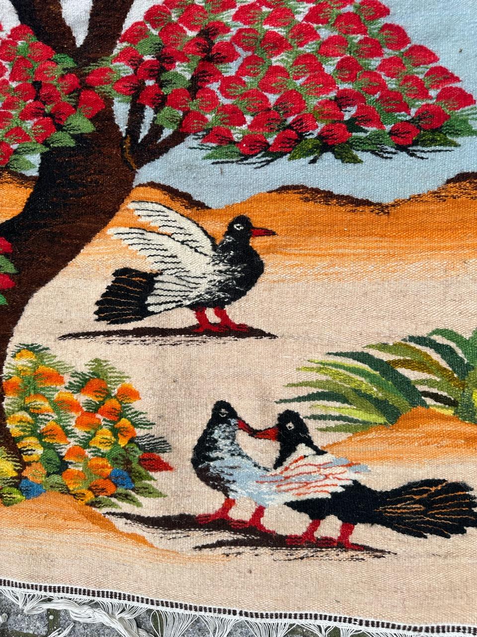 Bobyrugs wunderbarer ägyptischer Wandteppich im Vintage-Stil (Stammeskunst) im Angebot