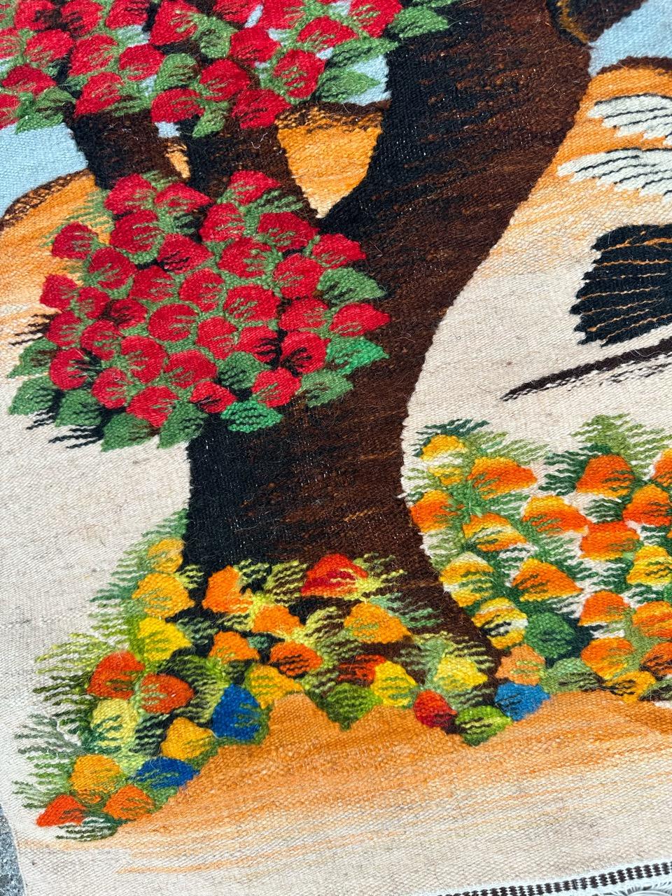Bobyrugs wunderbarer ägyptischer Wandteppich im Vintage-Stil (20. Jahrhundert) im Angebot