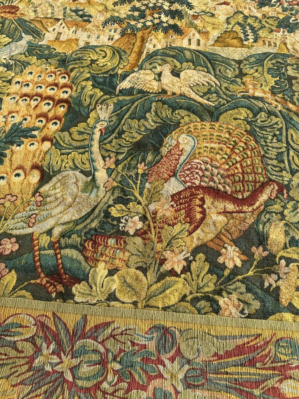 Bobyrug’s Wonderful Vintage French hand printed Tapestry,  « bestiaire » For Sale 5