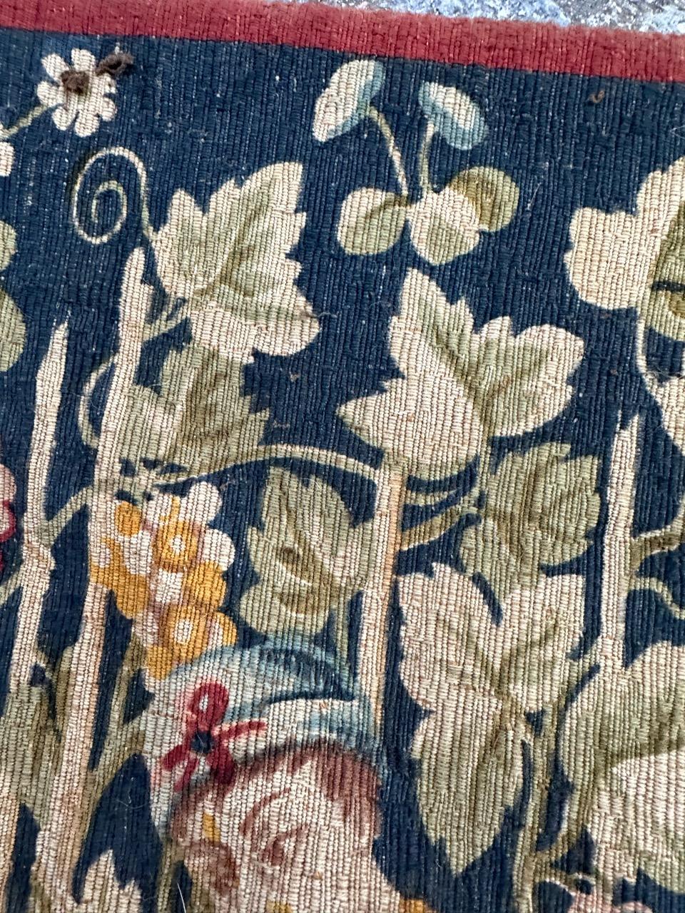 Bobyrug’s Wonderful Vintage French hand printed Tapestry Vendanges museum Design For Sale 7