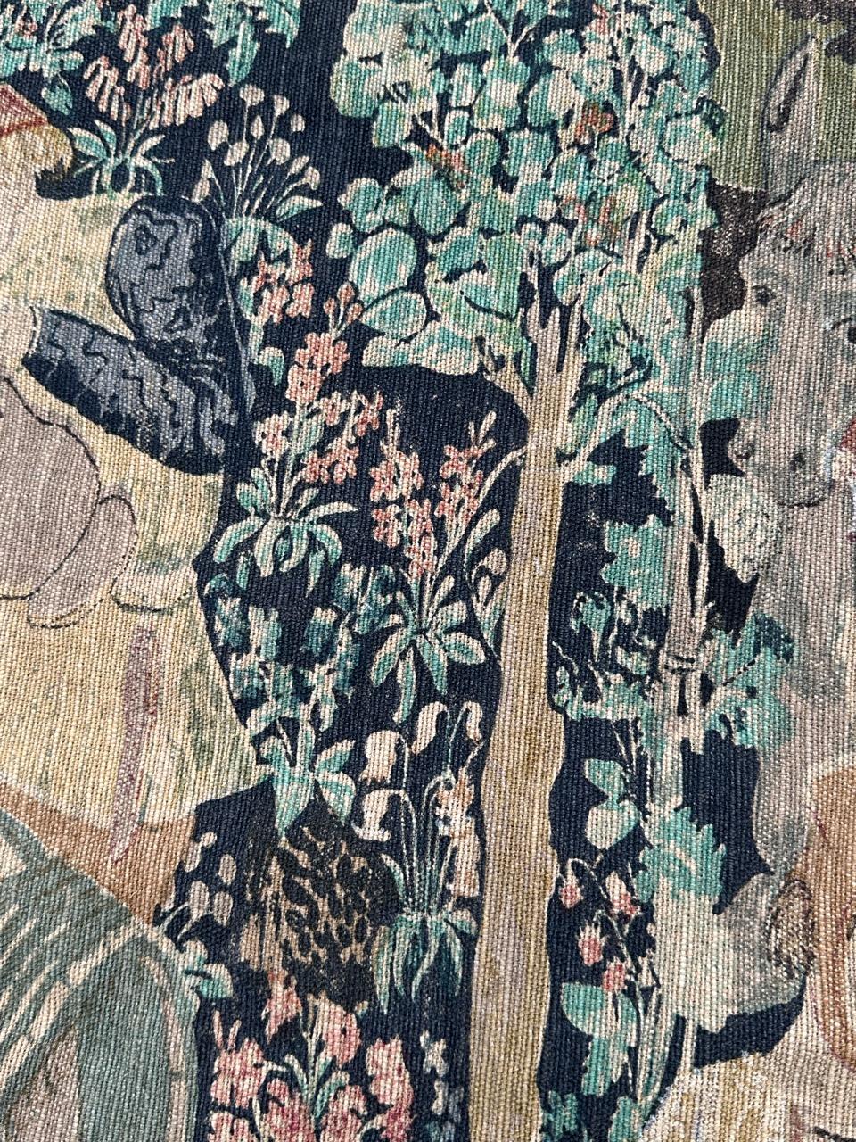 Maravilloso Tapiz Vintage Francés impreso a mano Vendanges museum Design de Bobyrug en venta 9
