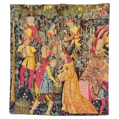 Bobyrug’s Wonderful Vintage French hand printed Tapestry Vendanges museum Design