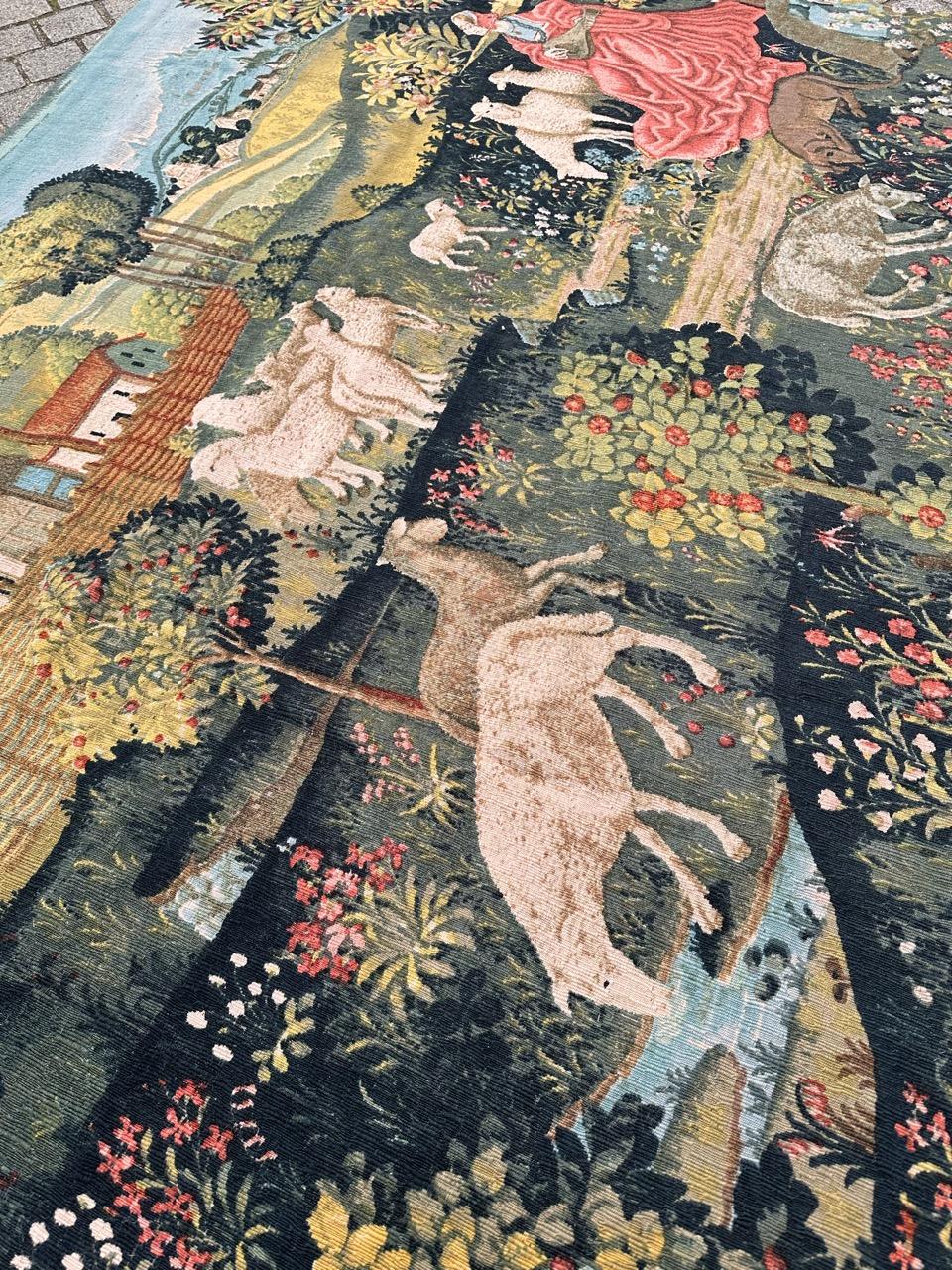 Bobyrug’s wonderful vintage hand painted French tapestry  5