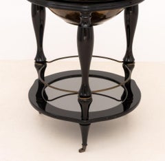 Boca Do Lobo Equator Bar: Hammered Brass & Black Lacquered Wood