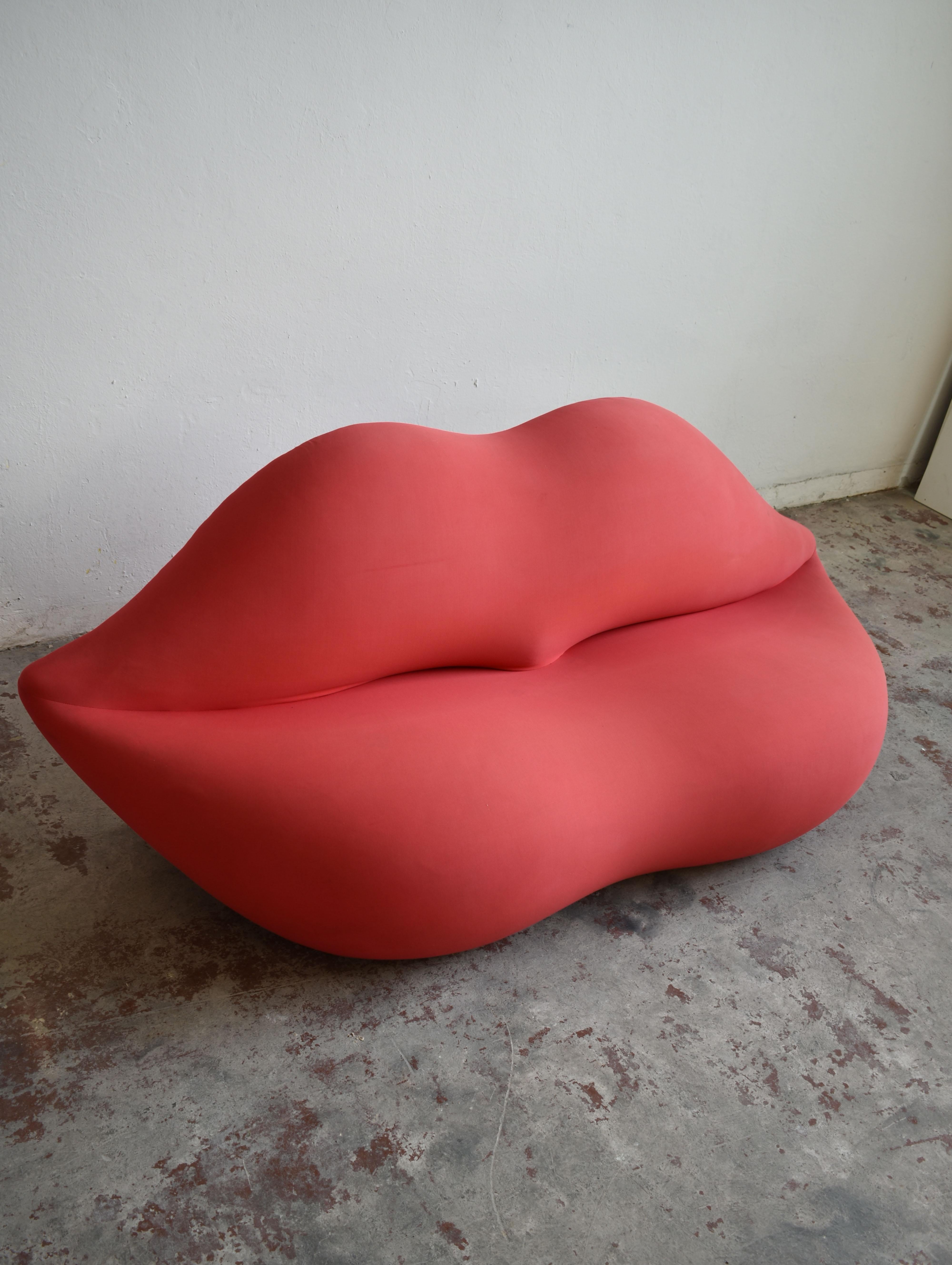 Iconic Bocca Sofa by Studio 65 was designed in 1972 for a fitness centre in Milan, Italy

Using Salvador Dali's surrealistic portrait of Mae West's lips as a sofa (1936), Studio 65 designed their 