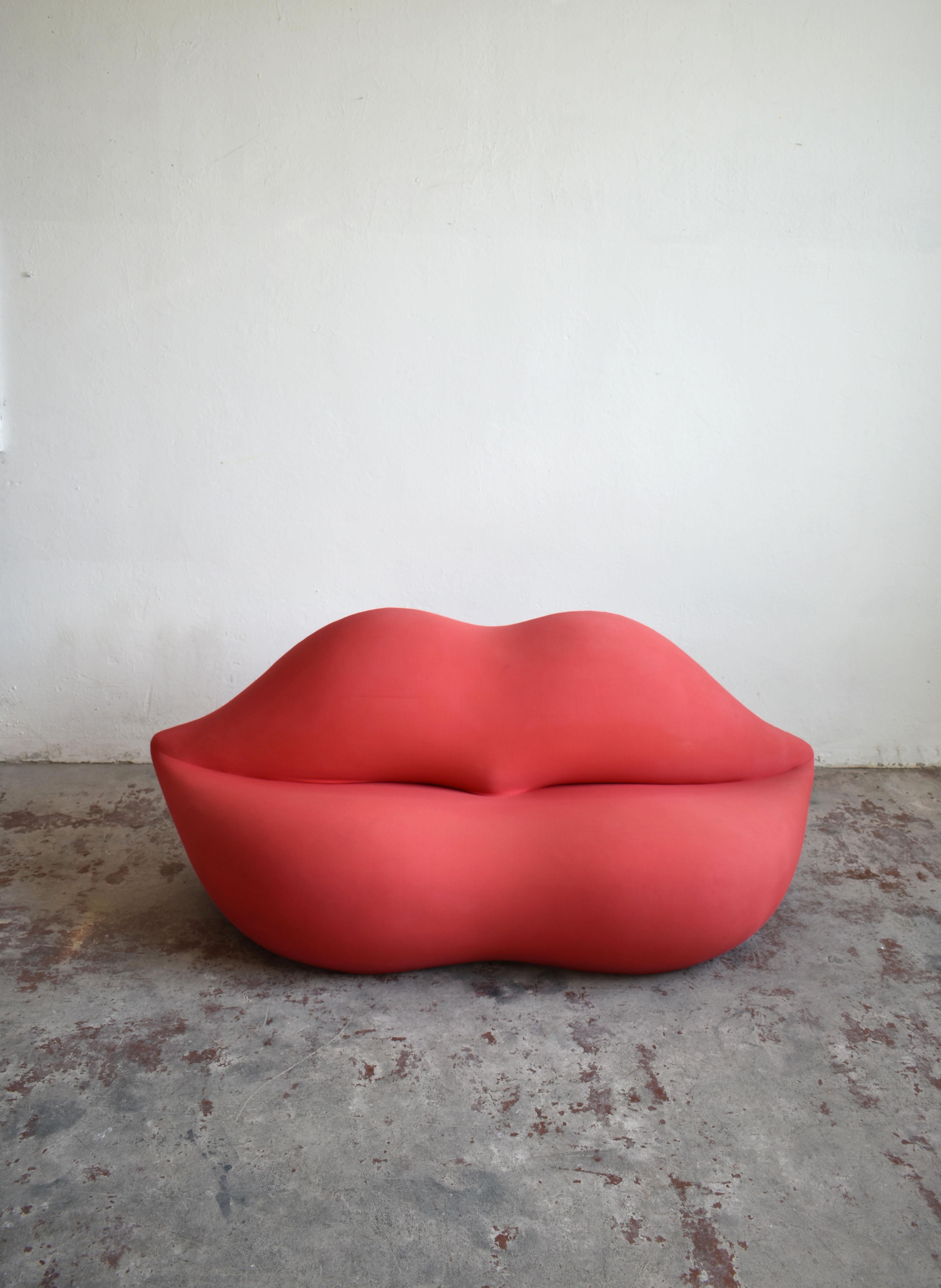 Post-Modern Bocca Sofa by Studio 65 for Gufram, Iconic Pop Art Radical Design, Italy, 1980s