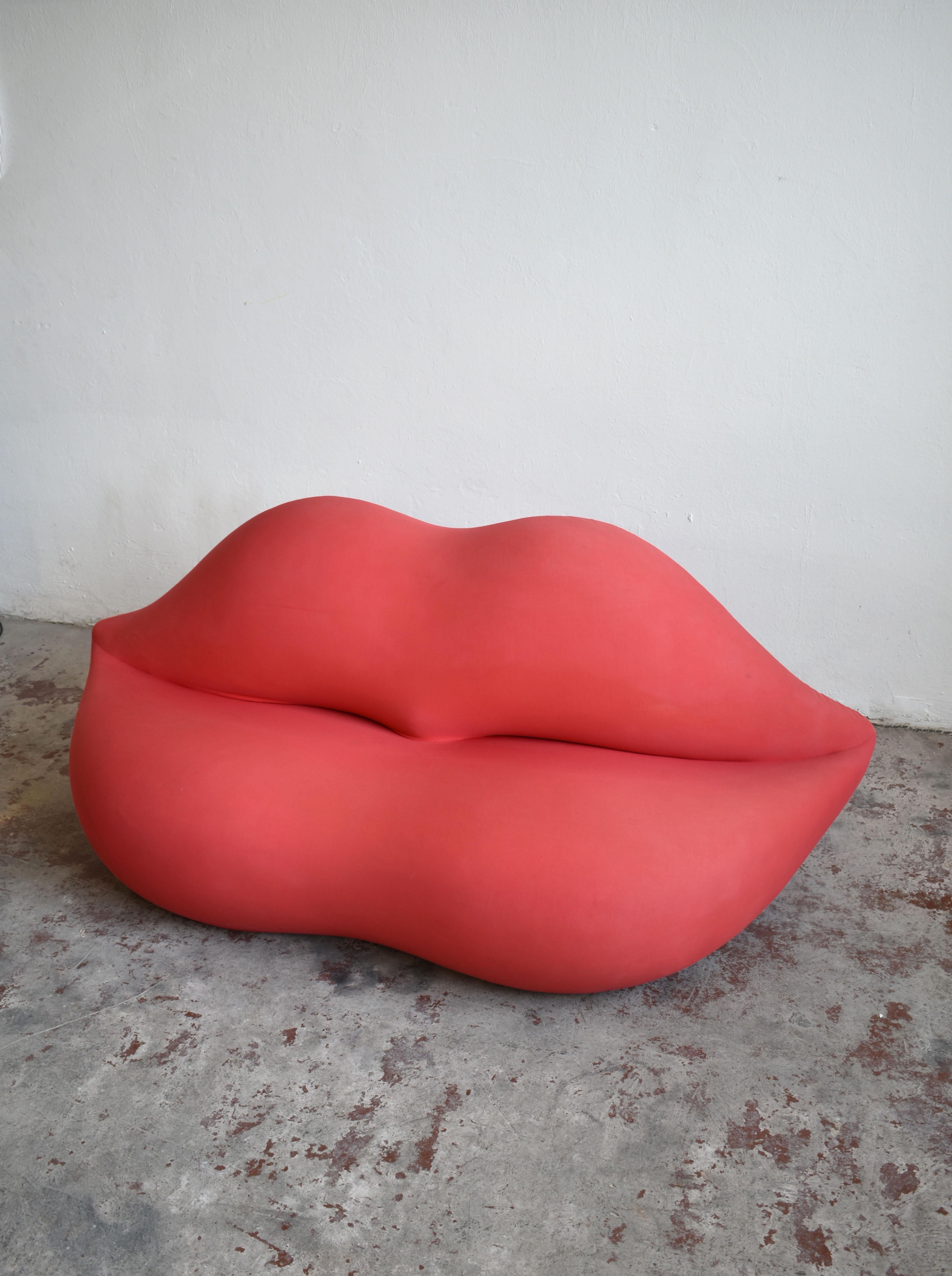 Italian Bocca Sofa by Studio 65 for Gufram, Iconic Pop Art Radical Design, Italy, 1980s