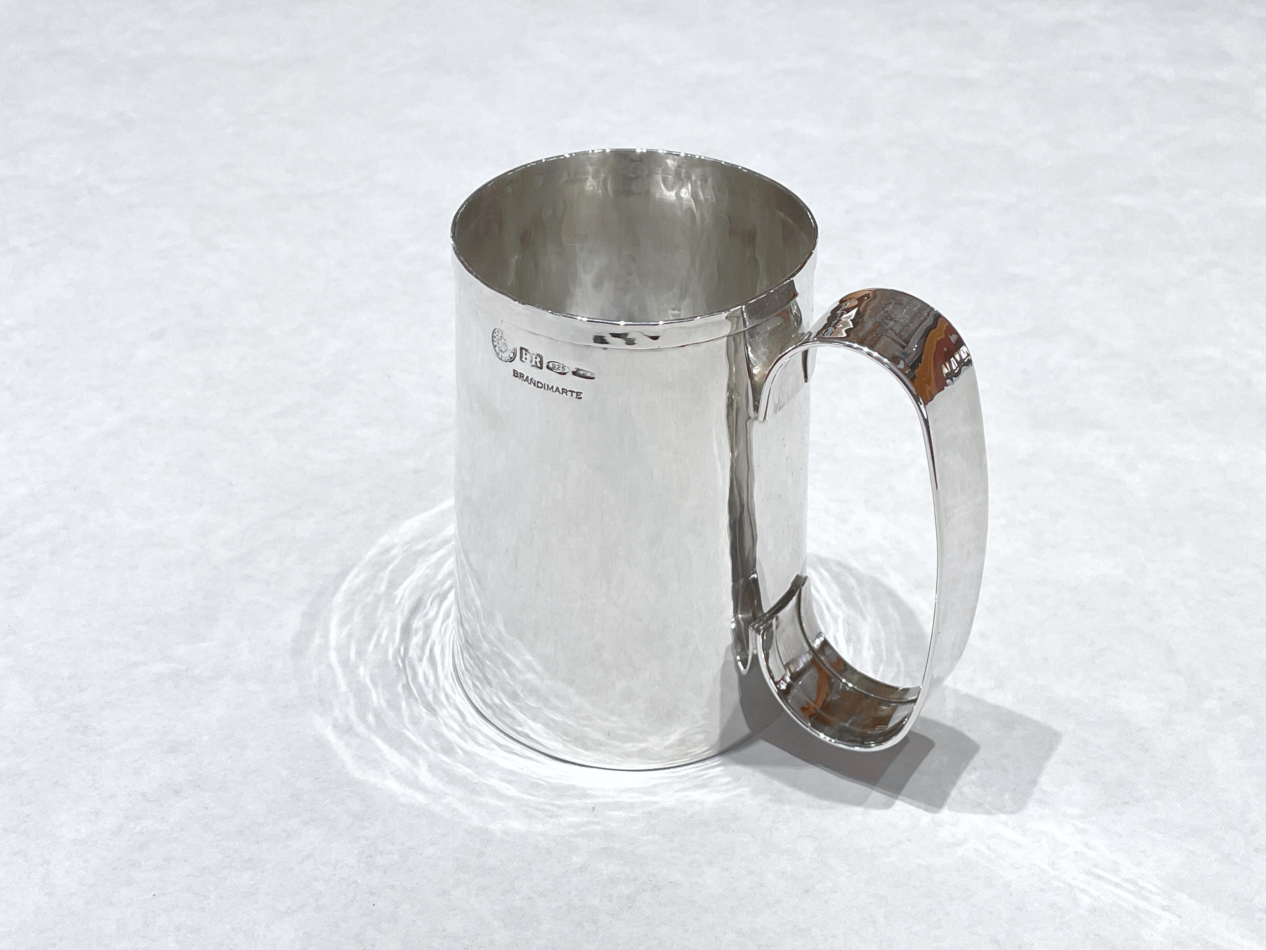 Brandimarte 925 sterling silver beer mug For Sale 5