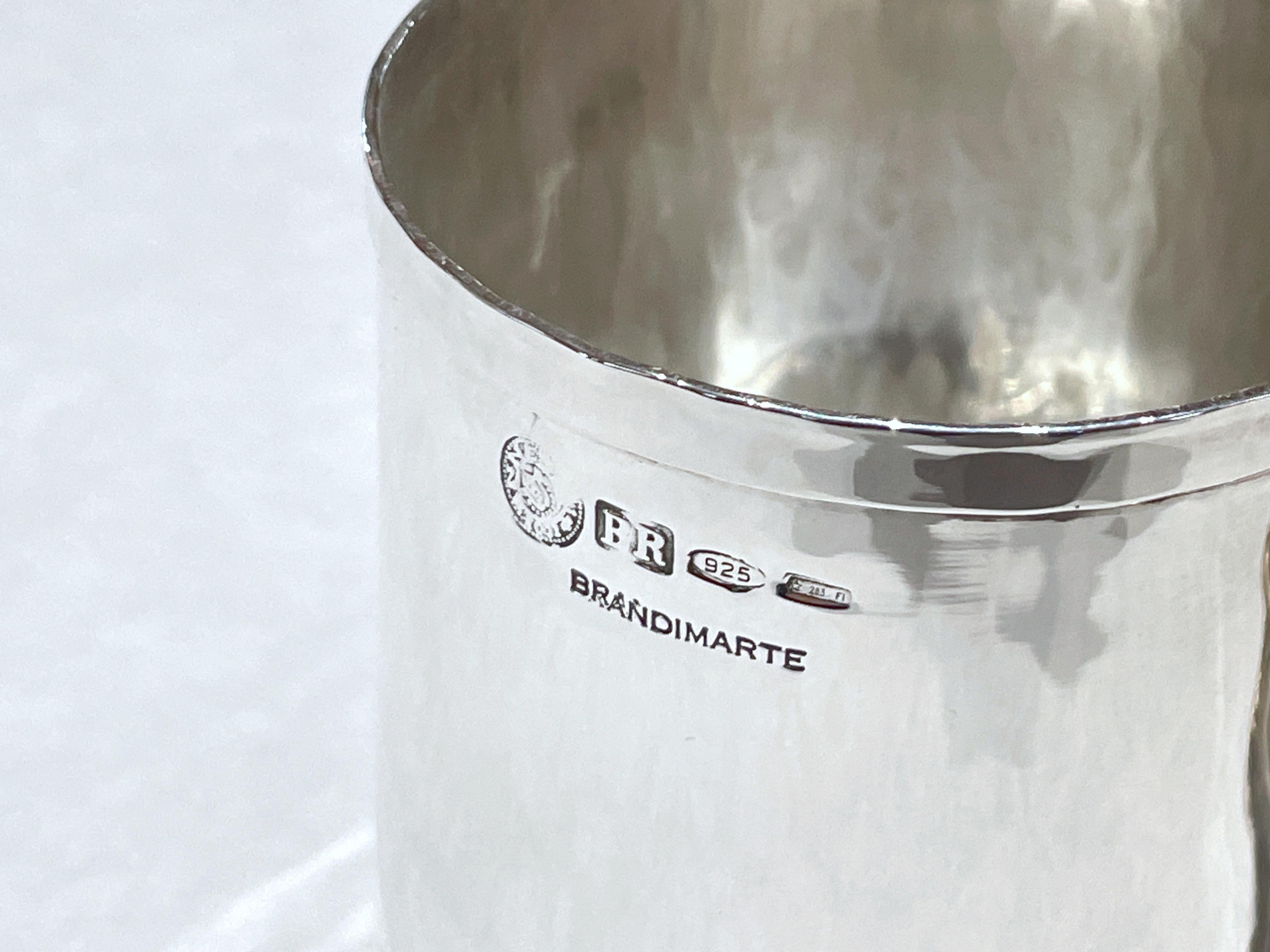 Brandimarte 925 sterling silver beer mug For Sale 6