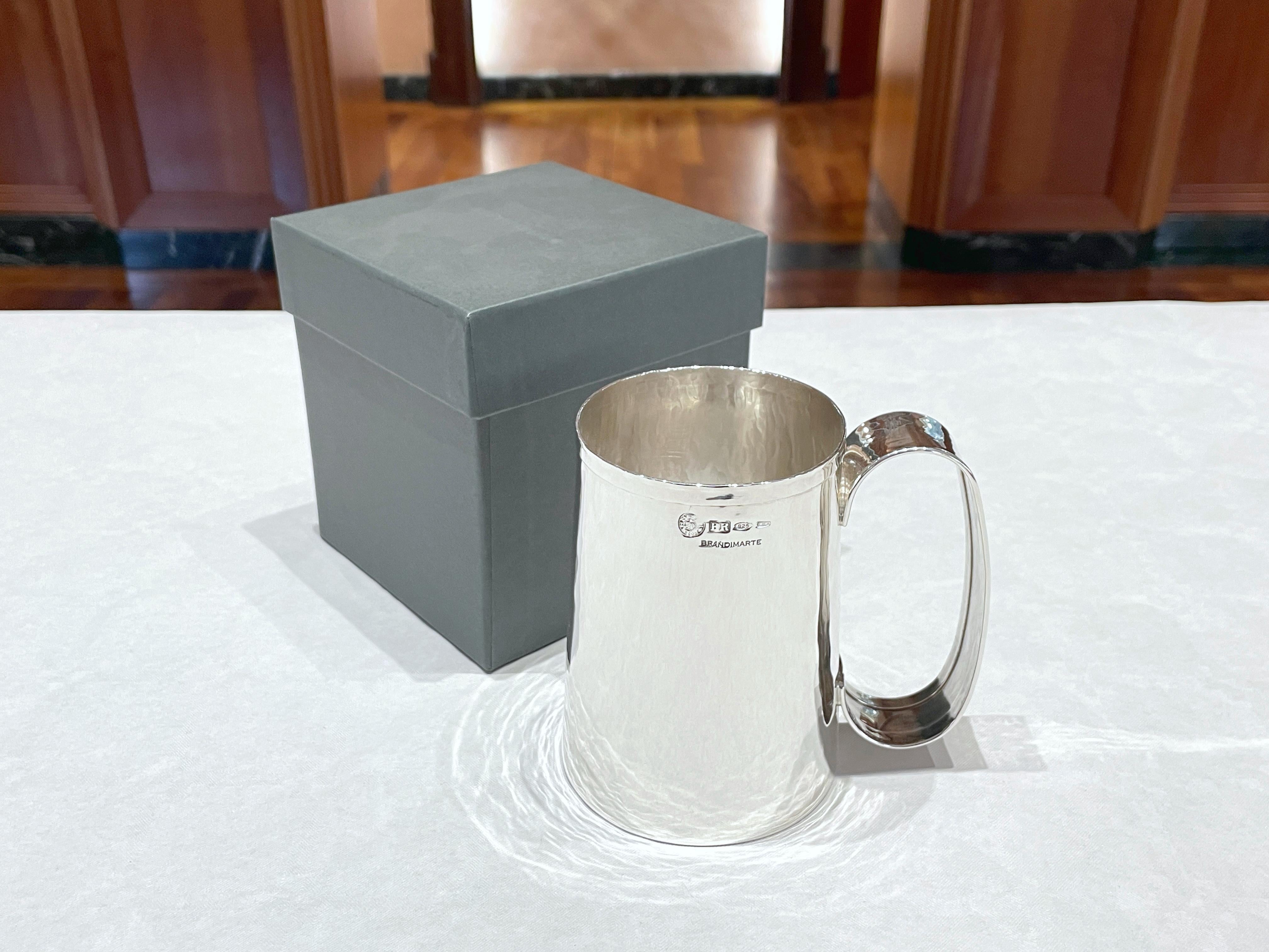 Brandimarte 925 sterling silver beer mug For Sale 7
