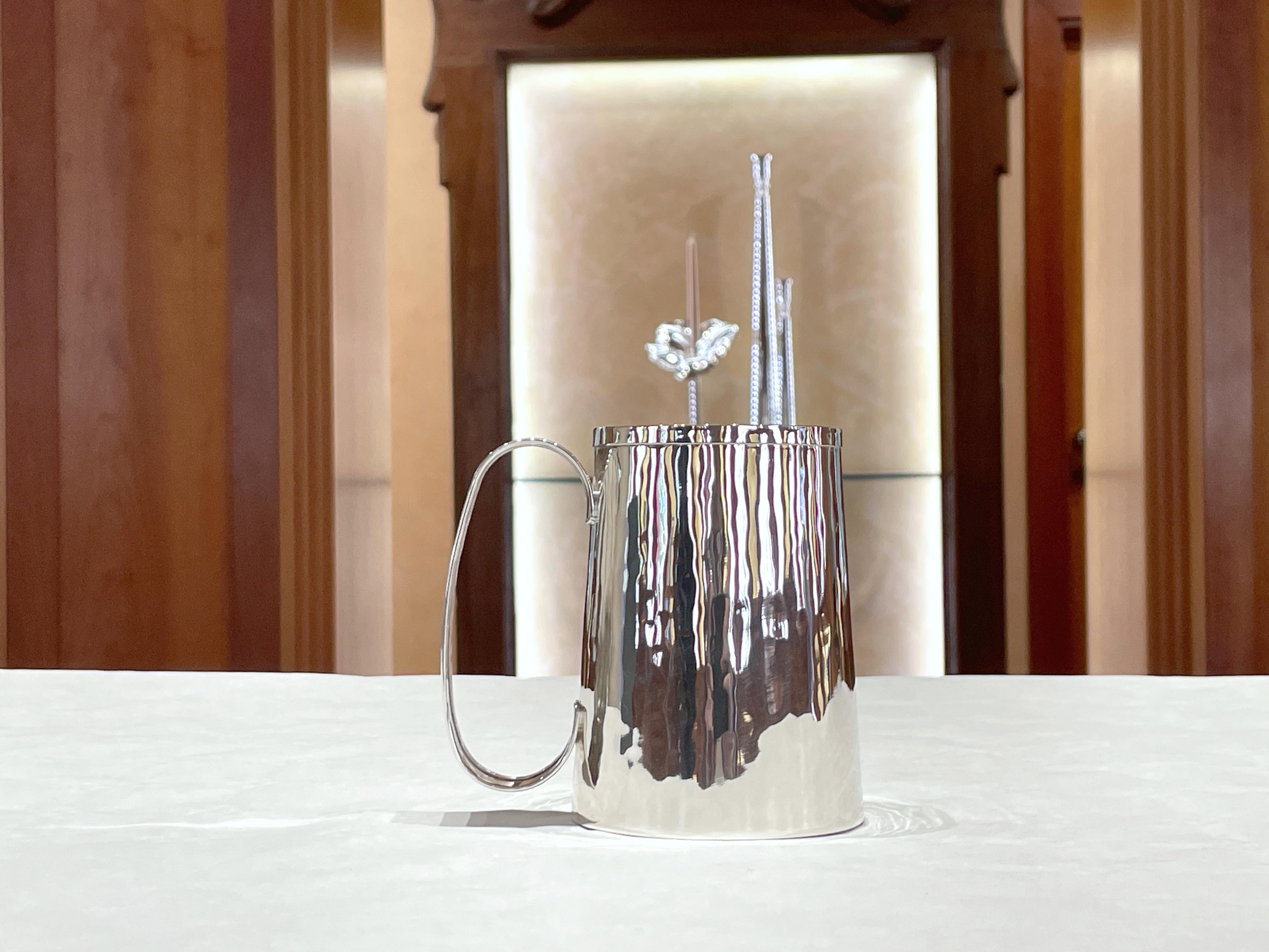 Women's or Men's Brandimarte 925 sterling silver beer mug For Sale