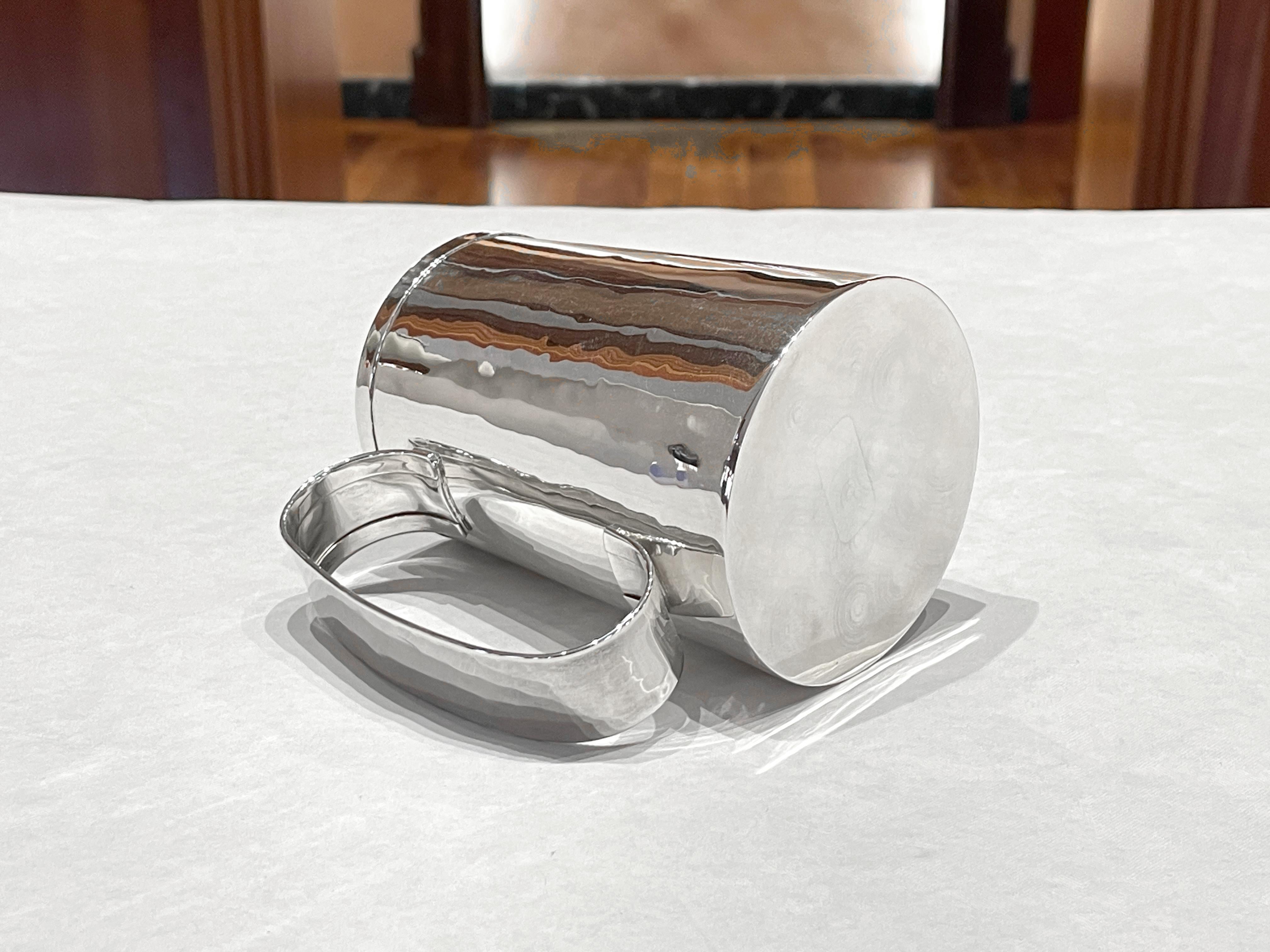 Brandimarte 925 sterling silver beer mug For Sale 1