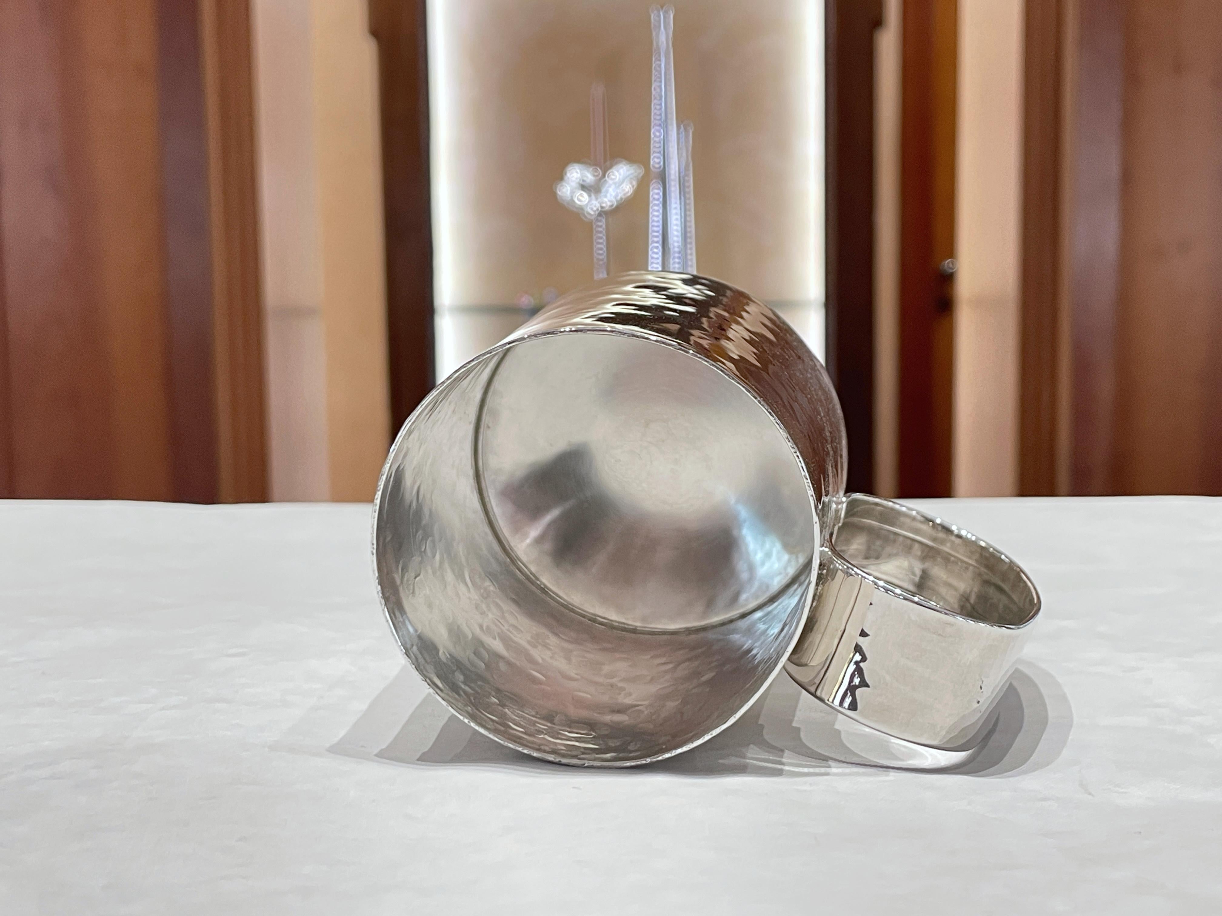 Brandimarte 925 sterling silver beer mug For Sale 2