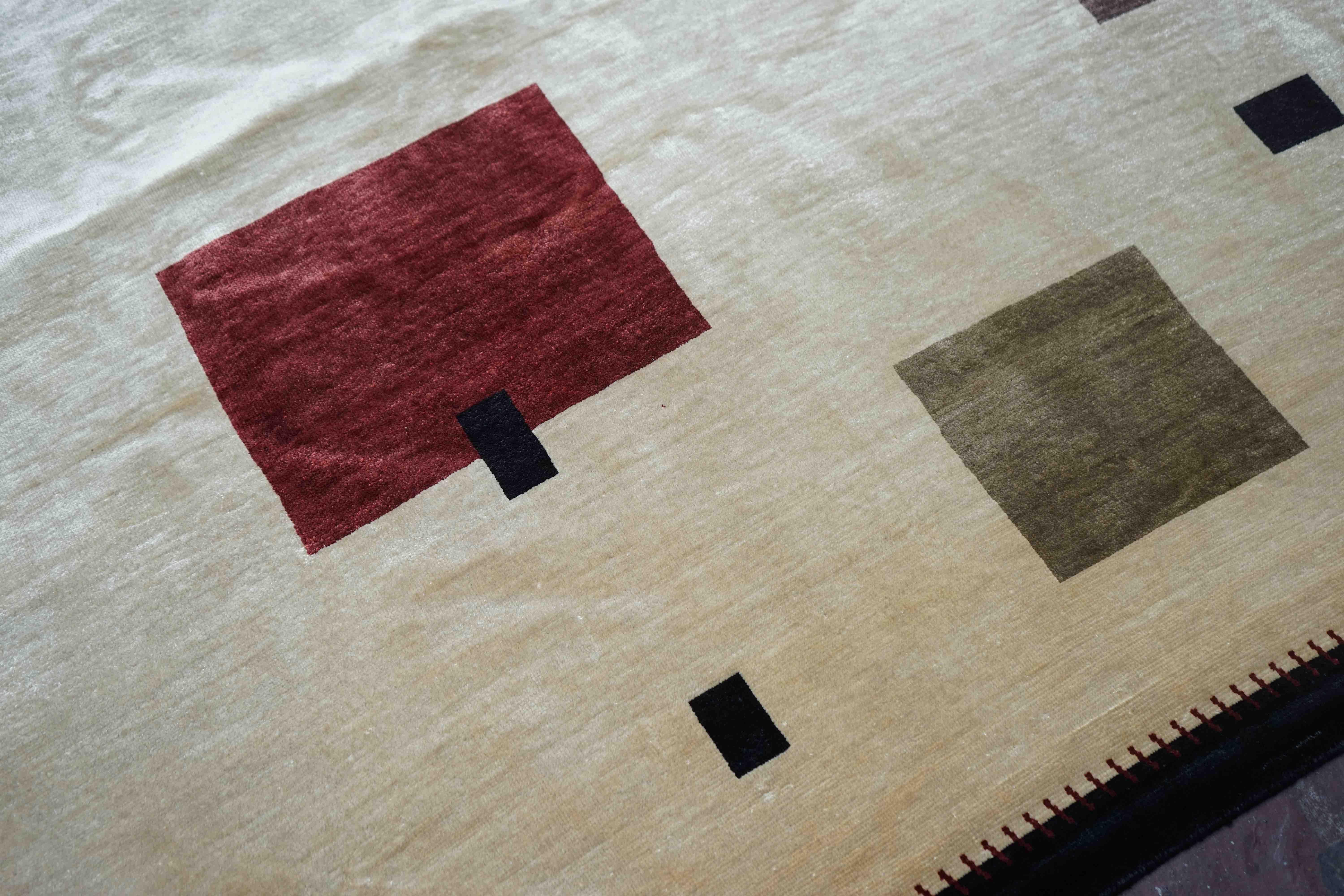 Künstlerischer Teppich von DM, Design N. 11 (Französisch) im Angebot