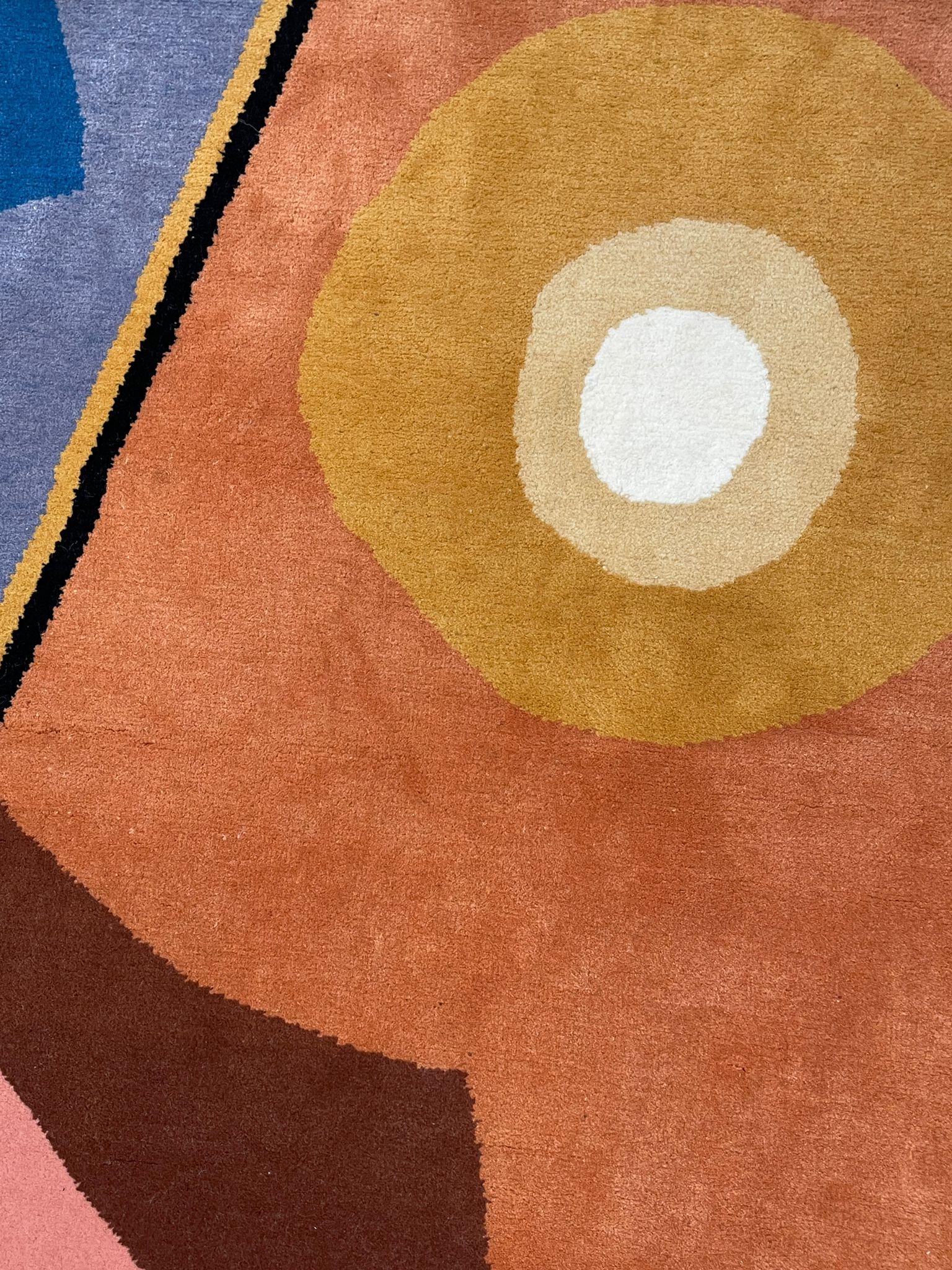 Tissé à la main Albert Gleizes, Design n° 36 - Tapis en laine artistique taille S - Édition limitée en vente