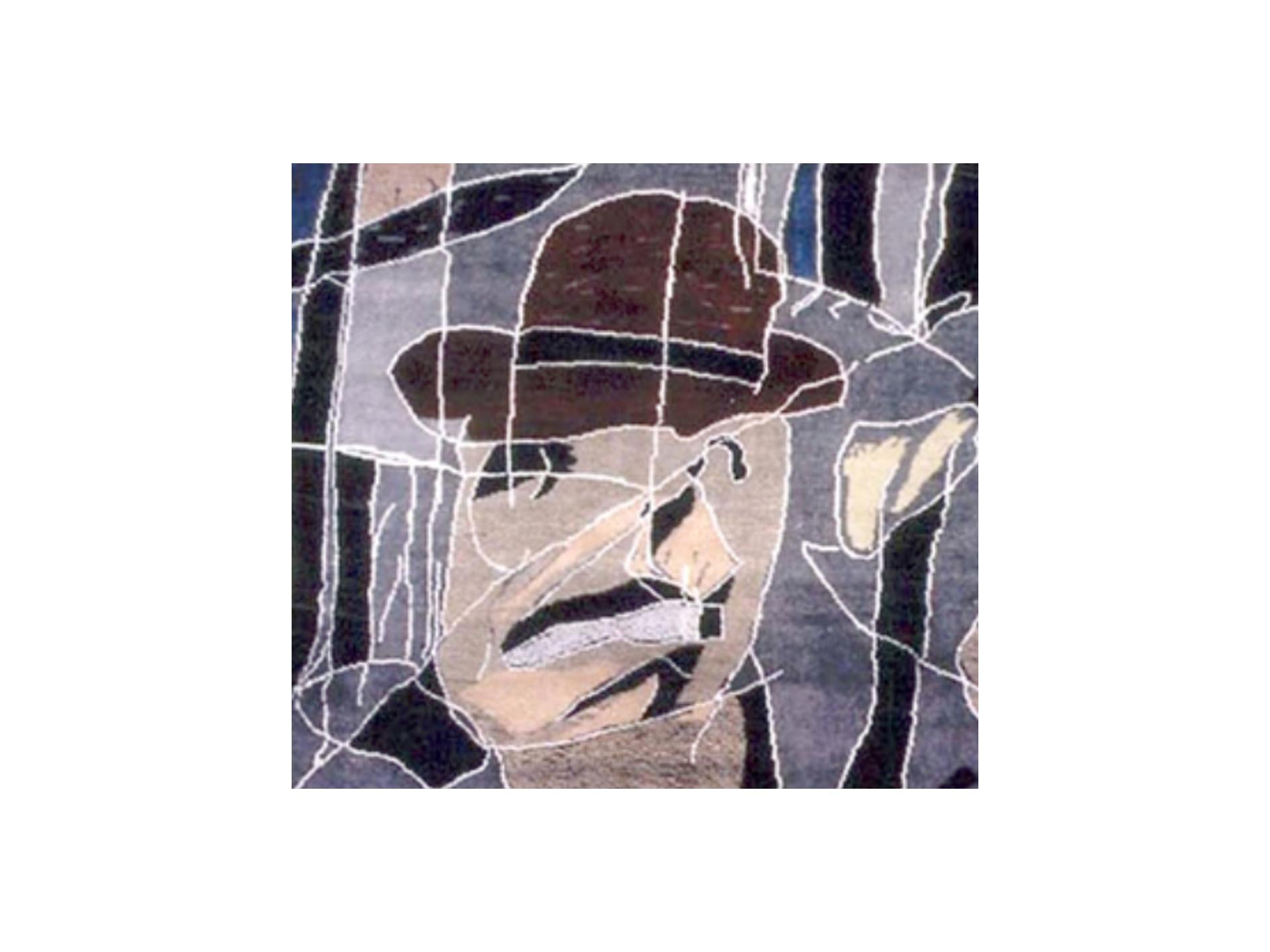 Boccara Limited Edition Artistic Hand Knotted Rug After Antonio Seguí - N.20 (Handgeknüpft) im Angebot
