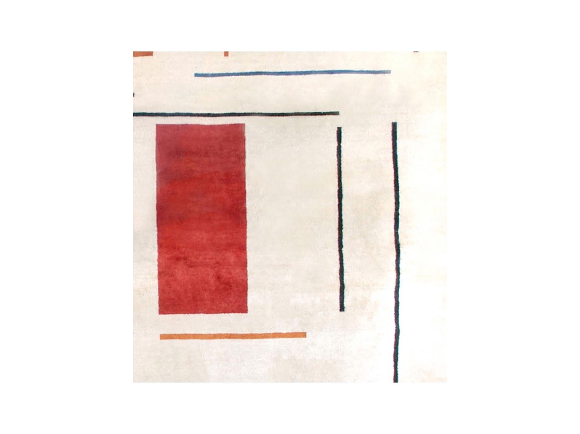 European Geneviève Claisse Design No.76 - Artistic Wool Rug - Limited Edition For Sale