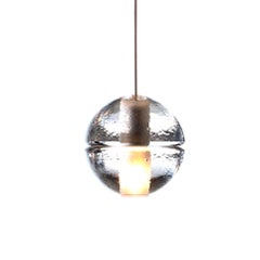 Bocci 14.1 Clear Single Art Glass Pendant Light Fixture, Organic Modern, Canada