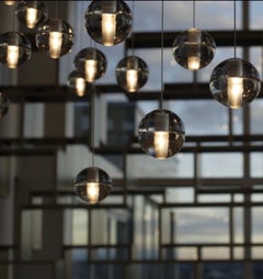 Bocci 14.36 Chandelier, Gray Hand-cast Art Glass 36 Pendant Light Fixture Canada