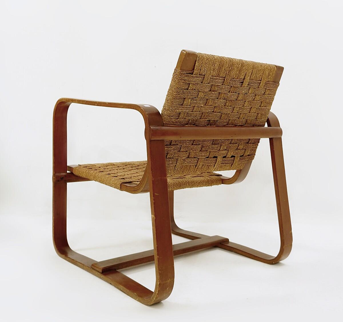 Mid-20th Century 'Bocconi' Armchair by Giuseppi Pagano & Gino Maggioni, Italy, 1940s