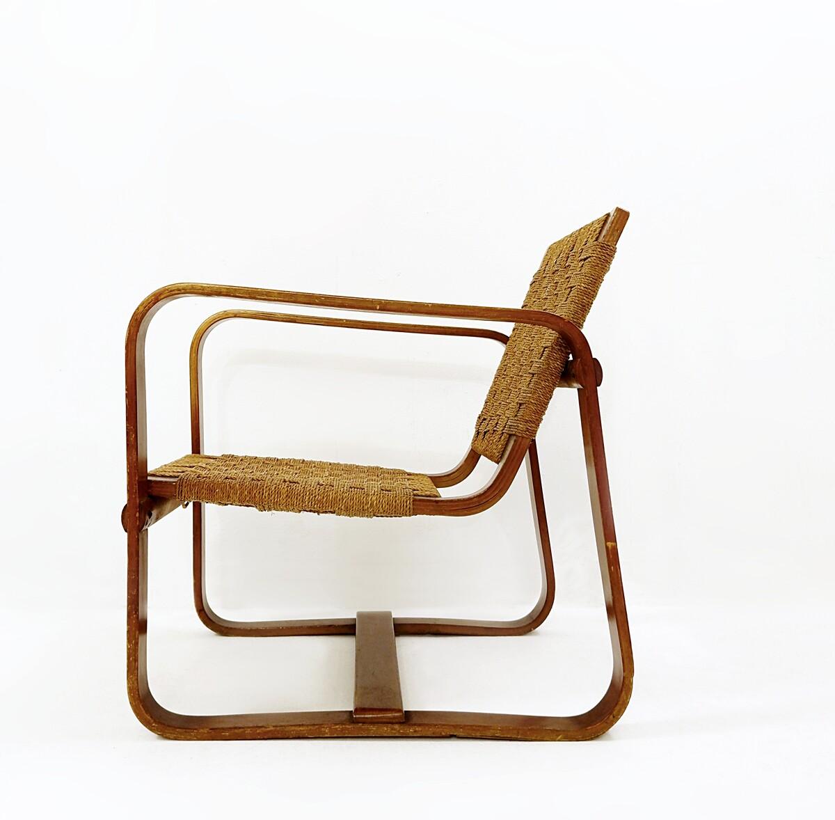'Bocconi' Armchair by Giuseppi Pagano & Gino Maggioni, Italy, 1940s 3