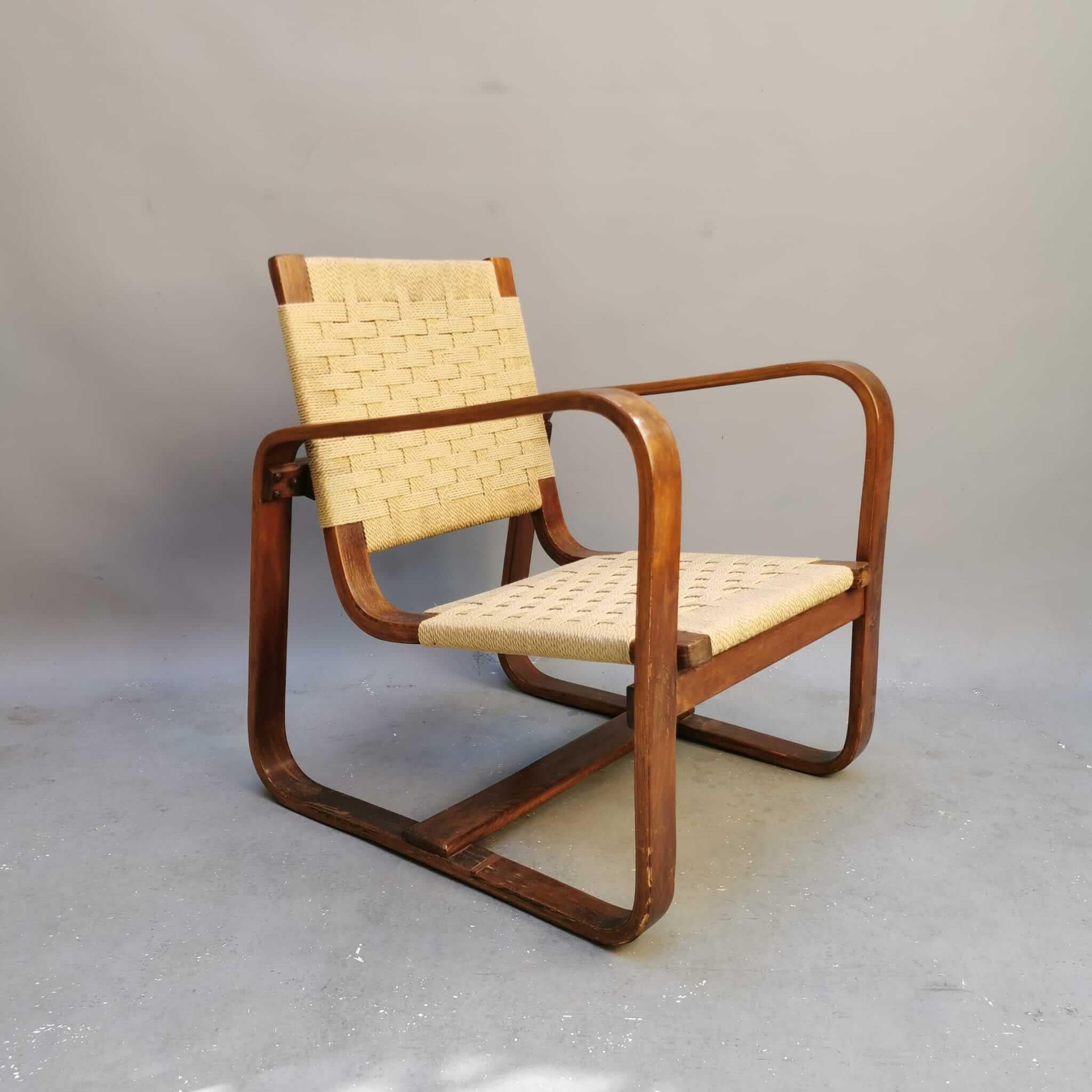 Italian Bocconi Chair, Giuseppe Pagano For Sale