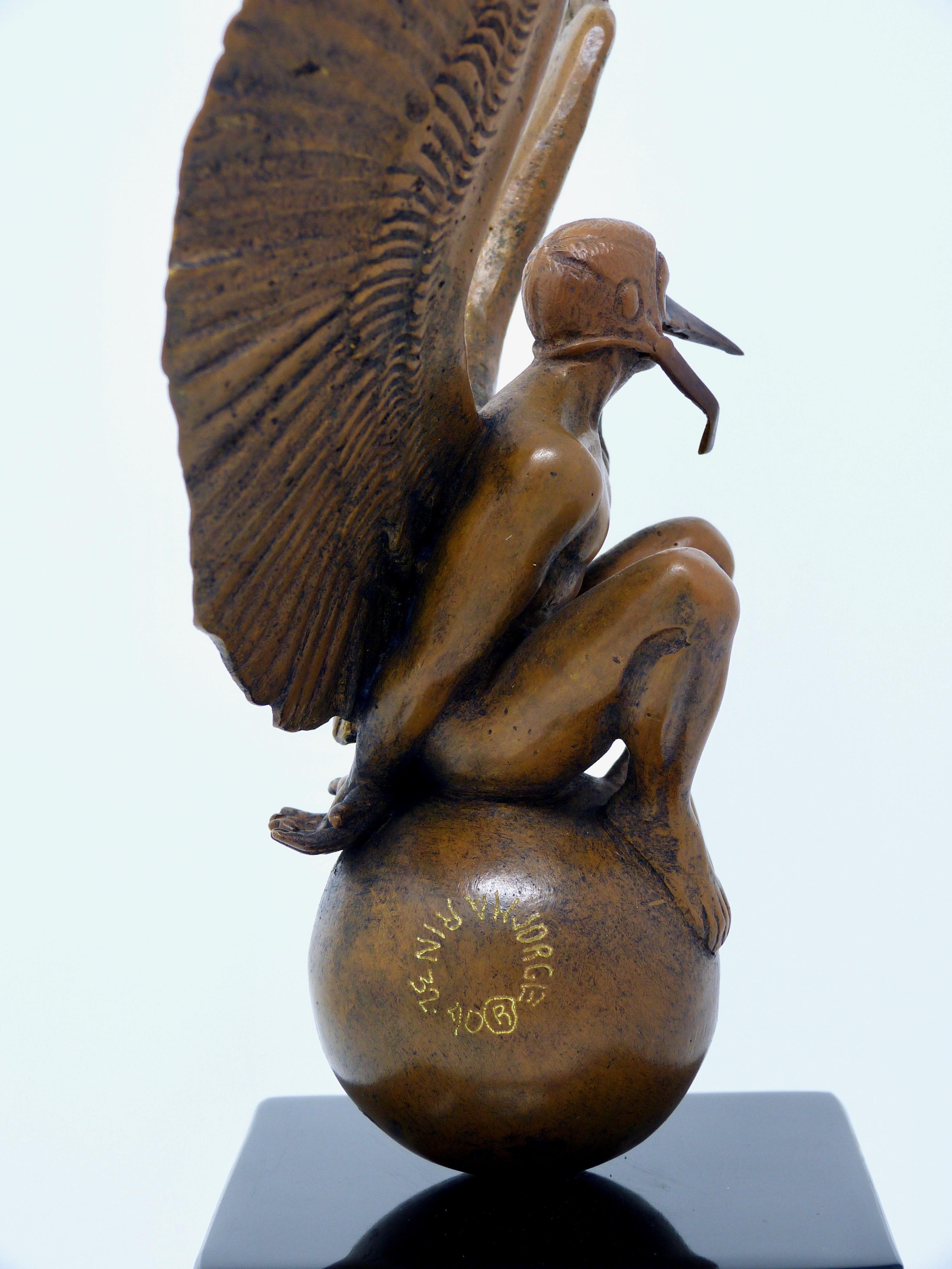 Patinated Boceto Bernardo Oriental Bronze Sculpture by Jorge Marin, 2016 For Sale
