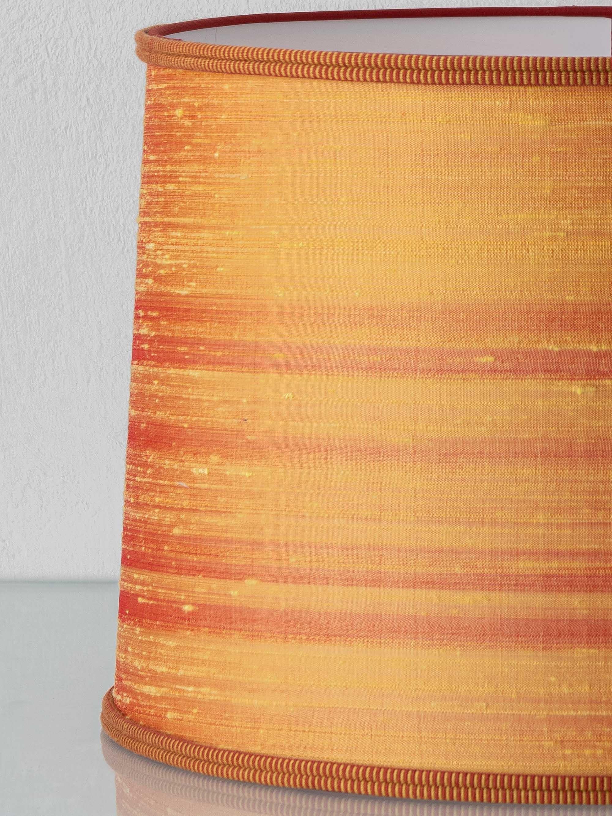 Boch Belgium Delft-Style Polychrome Faience Table Lamp, New Dupion-Silk Shade For Sale 3