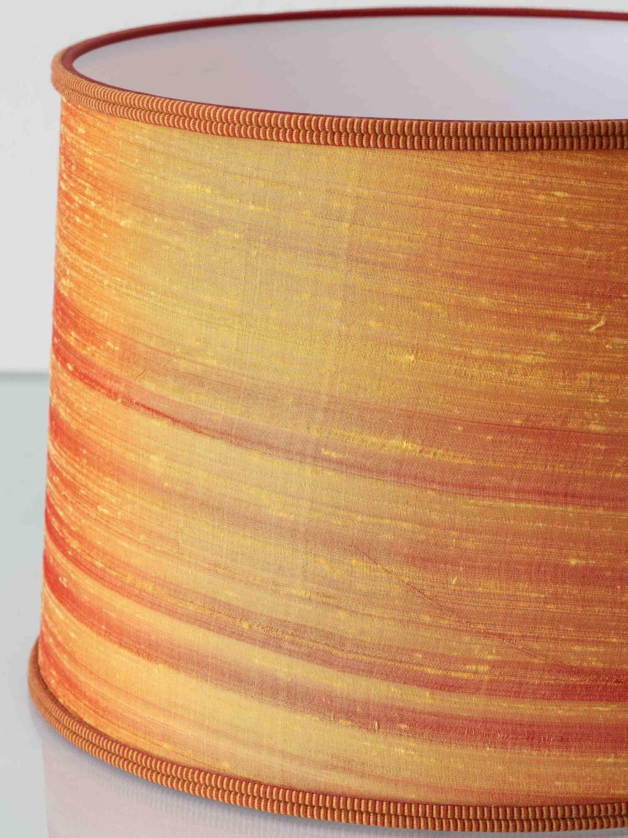 20th Century Boch Belgium Delft-Style Polychrome Faience Table Lamp, New Dupion-Silk Shade For Sale