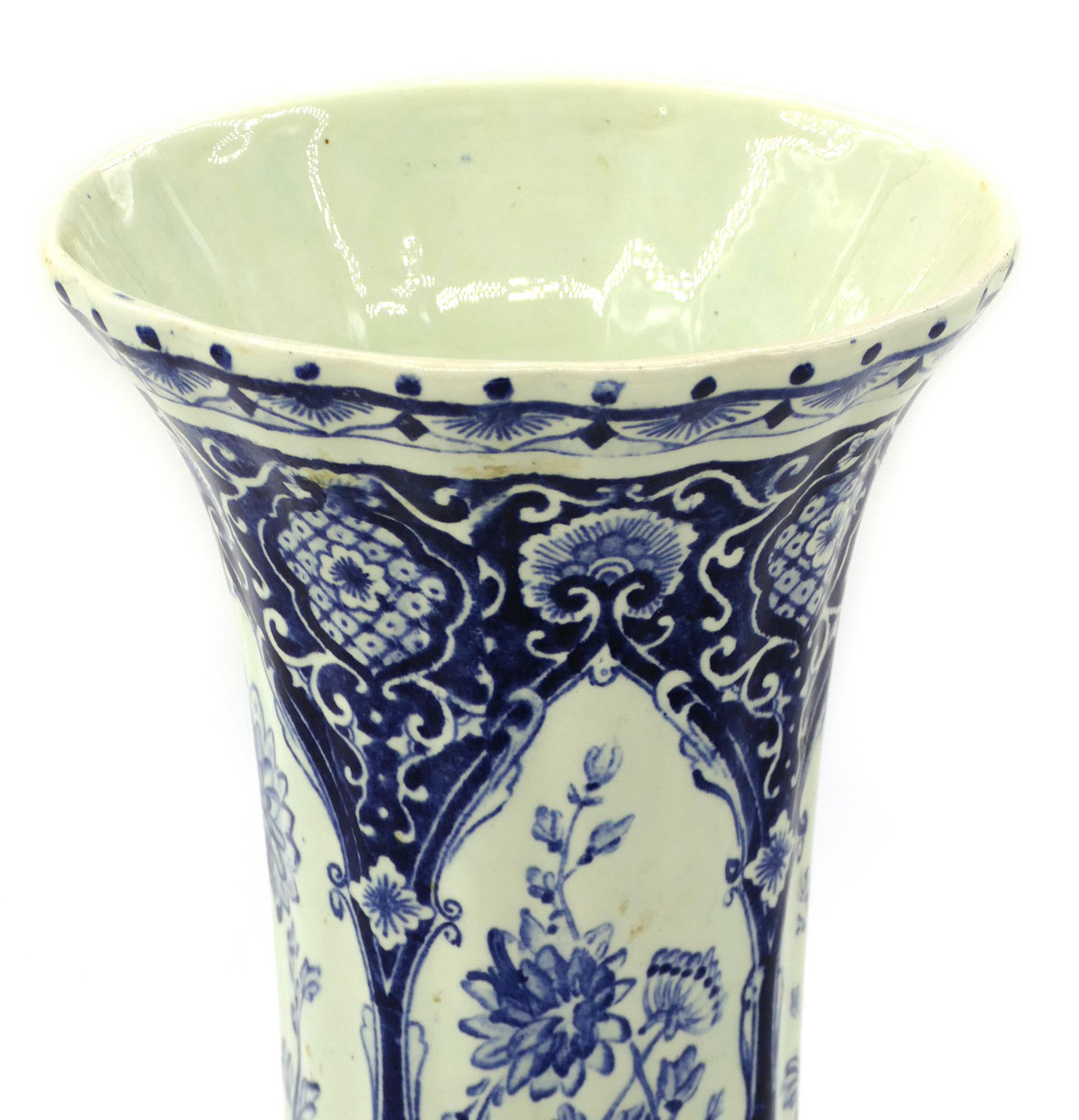 Dutch Boch Delft Ceramic Vase, Early 20th Century
