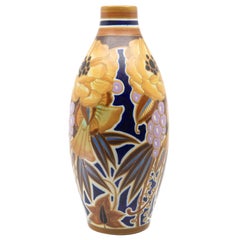 Boch Freres Art Deco Ceramic Vase, circa 1950