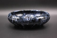 Boch Freres Blue and White Drip Glazed Pottery Bowl